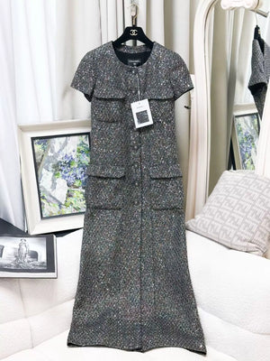 Chanel 21A grey long dress