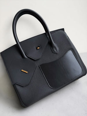 Hermes Birkin 30 En Desordre Black Swift / Togo Gold hardware