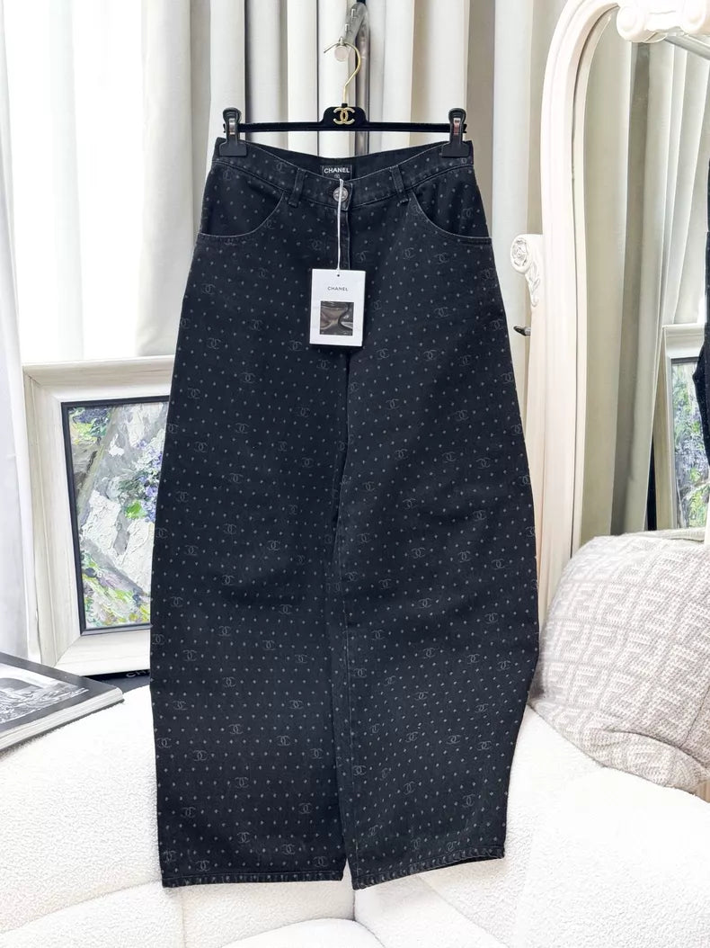 Chanel 23P black/grey jeans