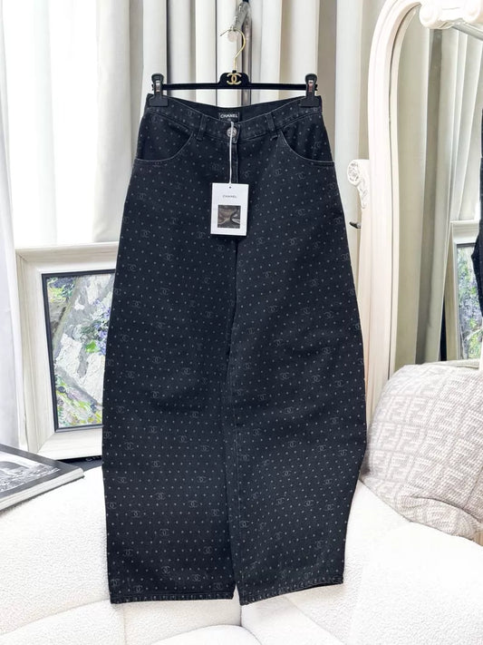 Chanel 23P black/grey jeans