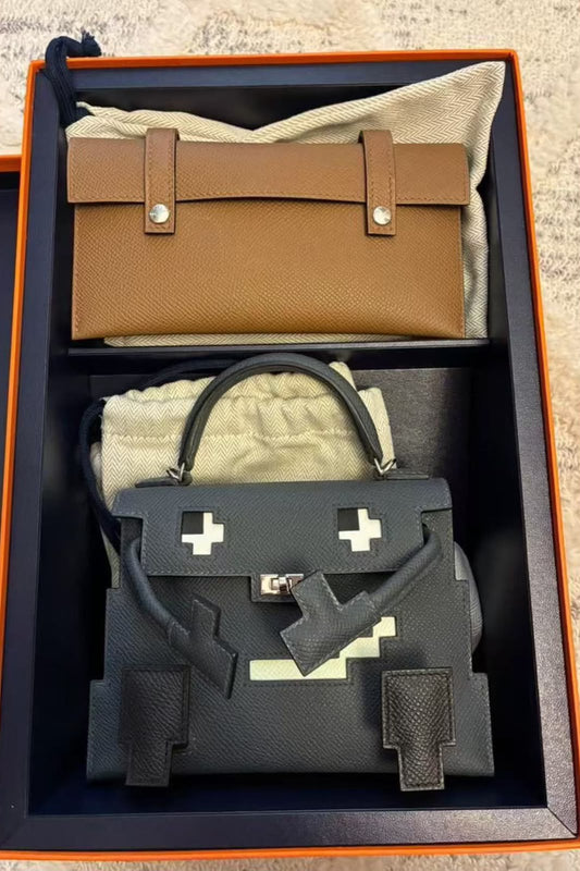 Hermes Mini Kelly 20 Picto Gris Misty Epsom Palladium hardware