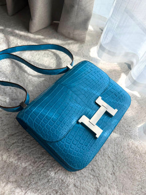Hermes Constance 24 Mykonos Matte Niloticus Palladium hardware