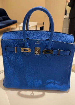 Hermes Birkin 25 Blue Hydra Togo Palladium hardware