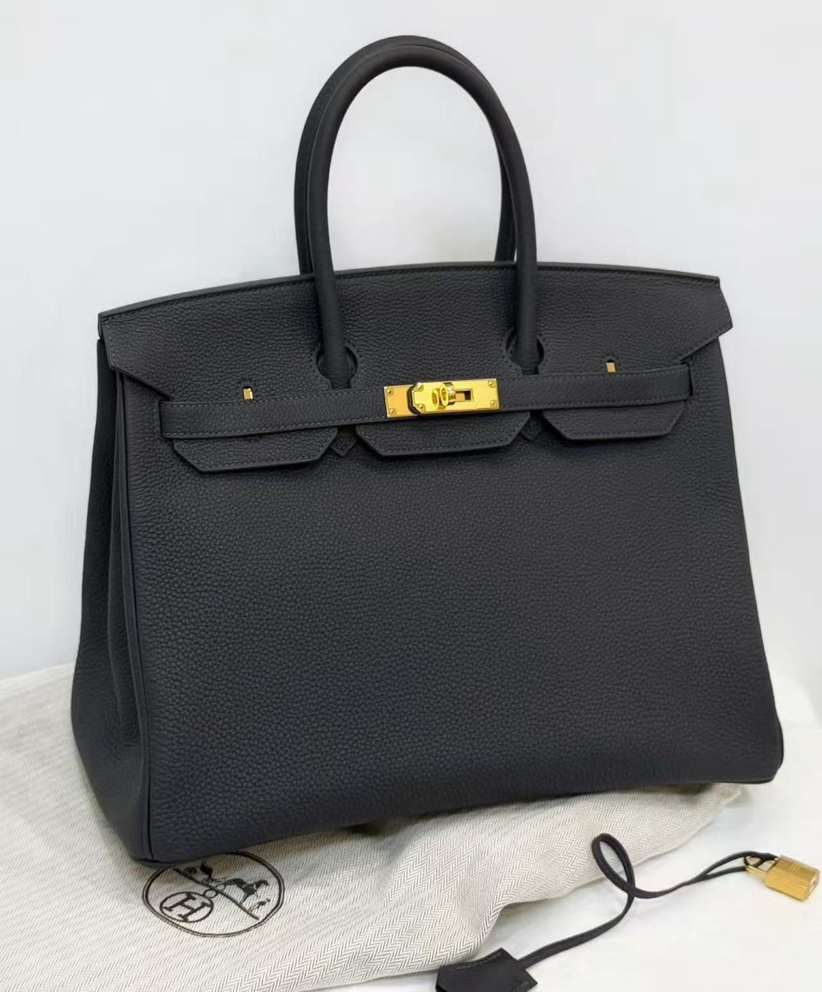 Hermes Birkin 35 Ardoise Togo Gold hardware