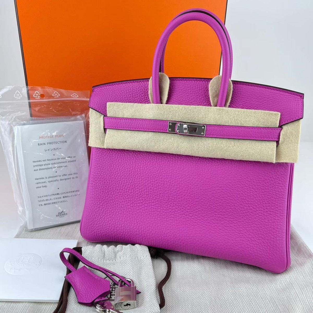 Hermes Birkin 25 Magnolia Togo Palladium hardware
