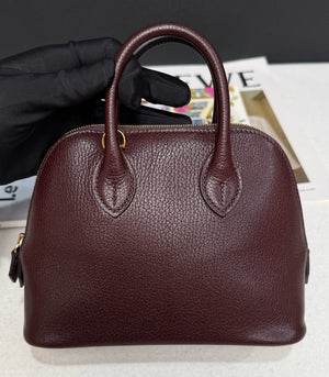Hermes mini bolide rouge sellier chevre mysore gold hardware