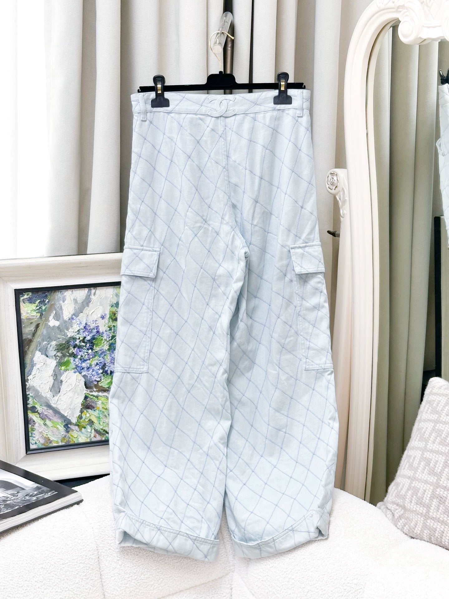 Chanel 26M light blue trousers