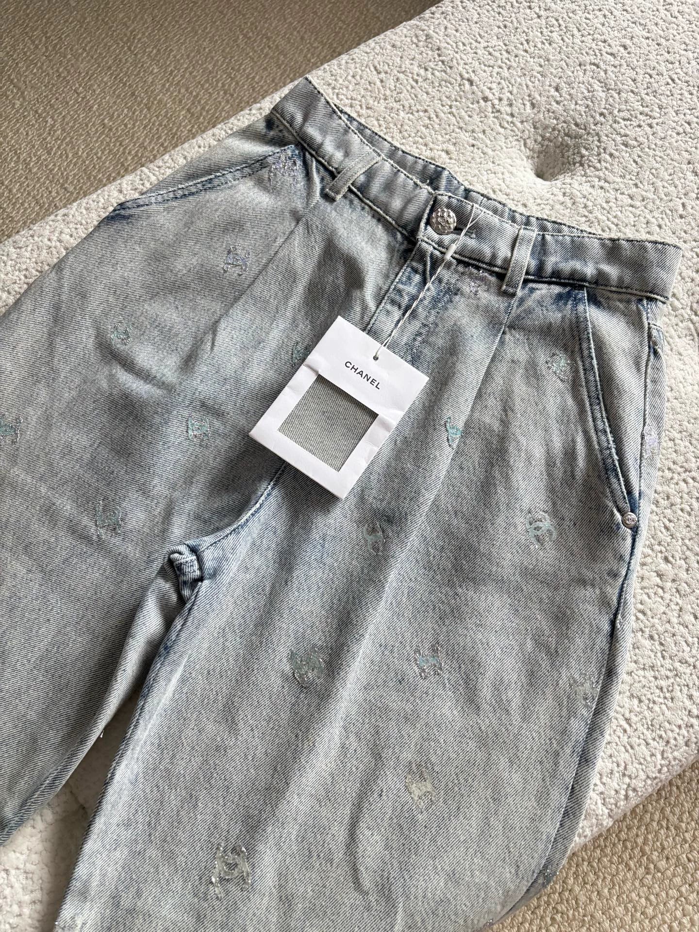 Chanel 21K Snowflake Sequin Pants