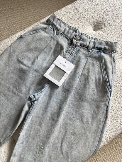Chanel 21K Snowflake Sequin Pants