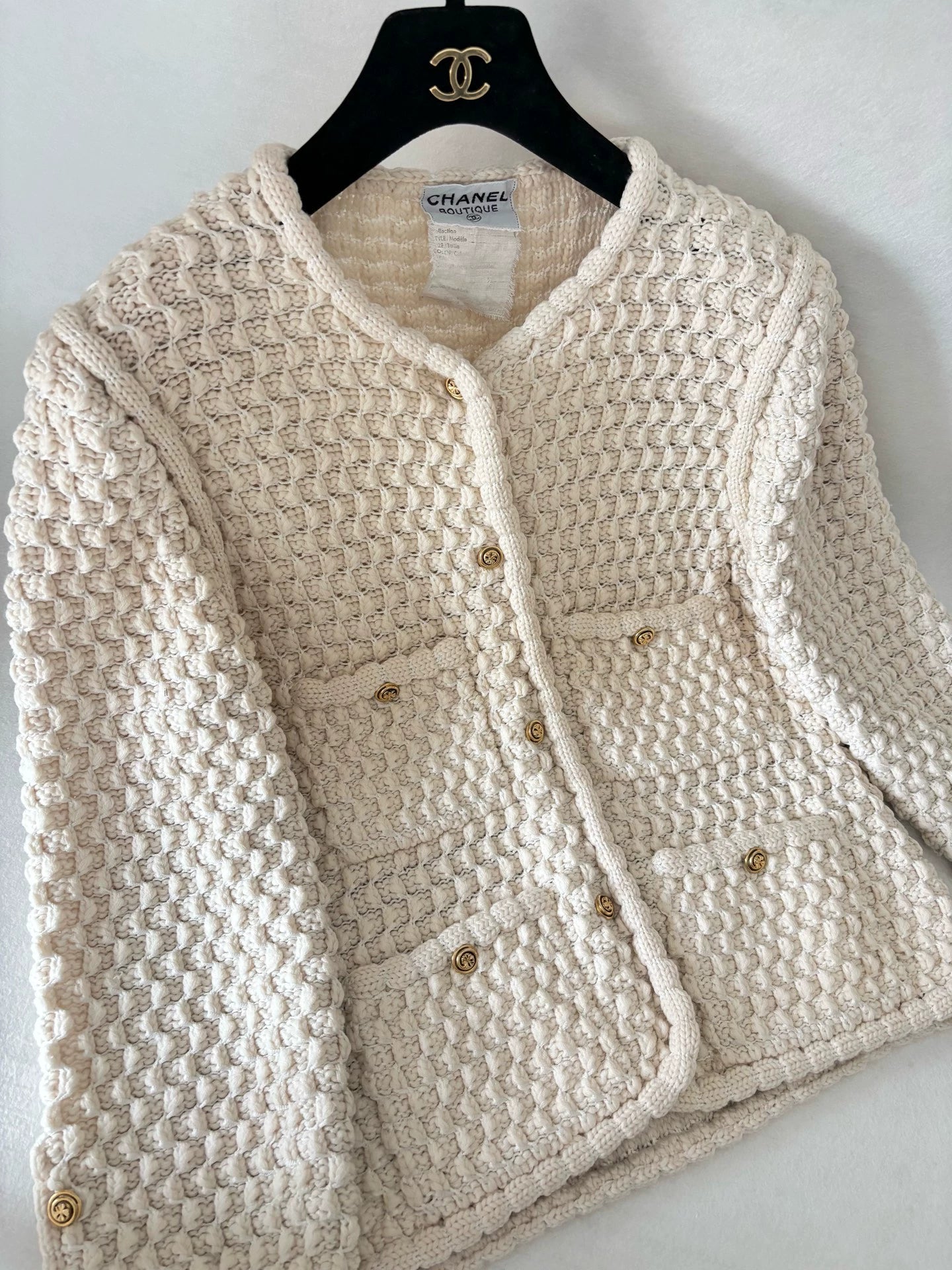 Chanel vintage off-white cardigan