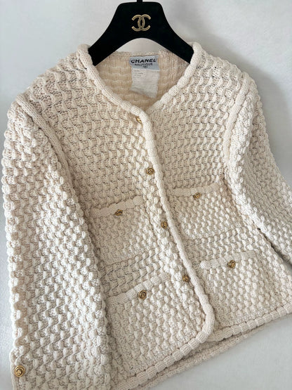 Chanel vintage off-white cardigan