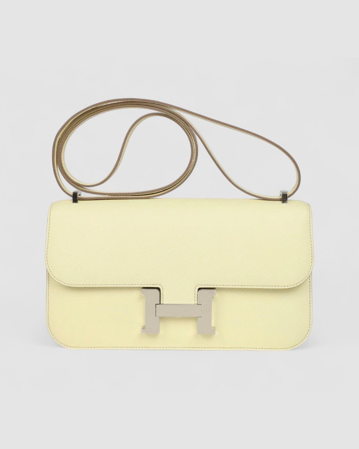 Hermes Constance Elan Jaune Milton Epsom Palladium hardware