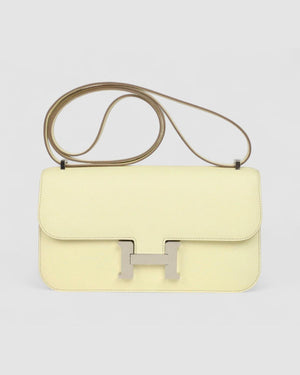 Hermes Constance Elan Jaune Milton Epsom Palladium hardware
