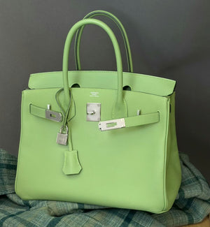 Hermes Birkin 30 Cert Criquet Epsom Palladium hardware