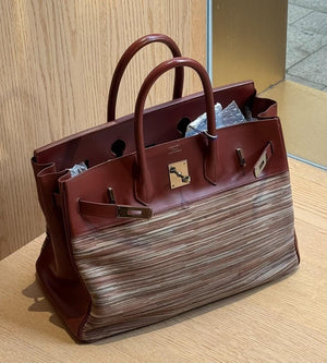 Hermes Birkin 35 Rouge H Box & Vibrato palladium hardware