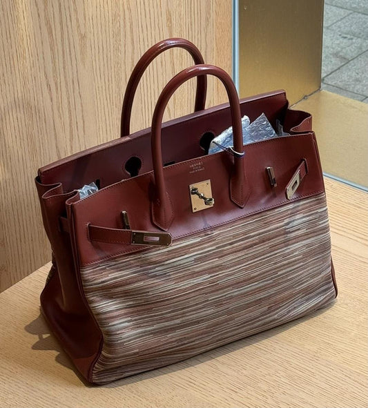 Hermes Birkin 35 Rouge H Box & Vibrato palladium hardware