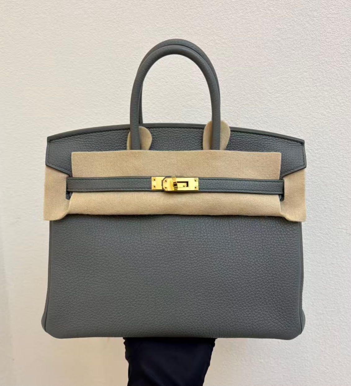 Hermes birkin 25 vert amande Togo gold hardware