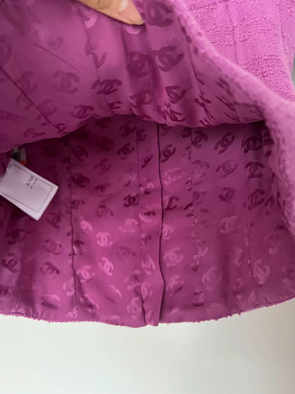 Chanel 23B purple strapless top