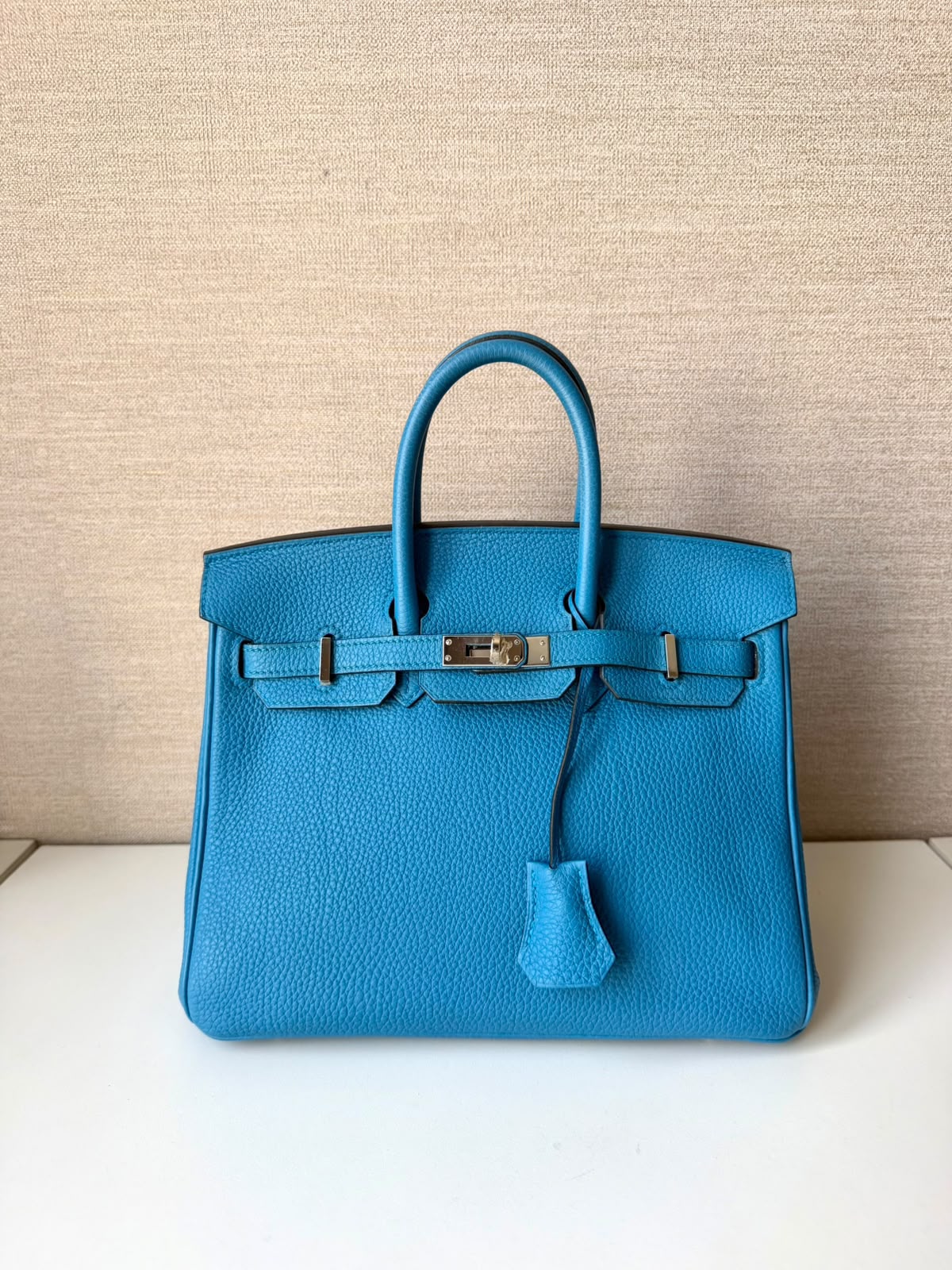 Hermes Birkin 25 Bleu Zanzibar Togo Palladium hardware