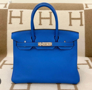 Hermes Birkin 30 Bleu Hydra Togo Palladium hardware