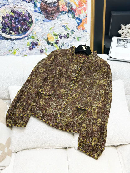 Chanel11 red and gold jacket