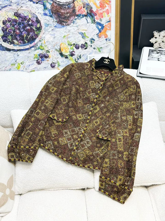 Chanel11 red and gold jacket