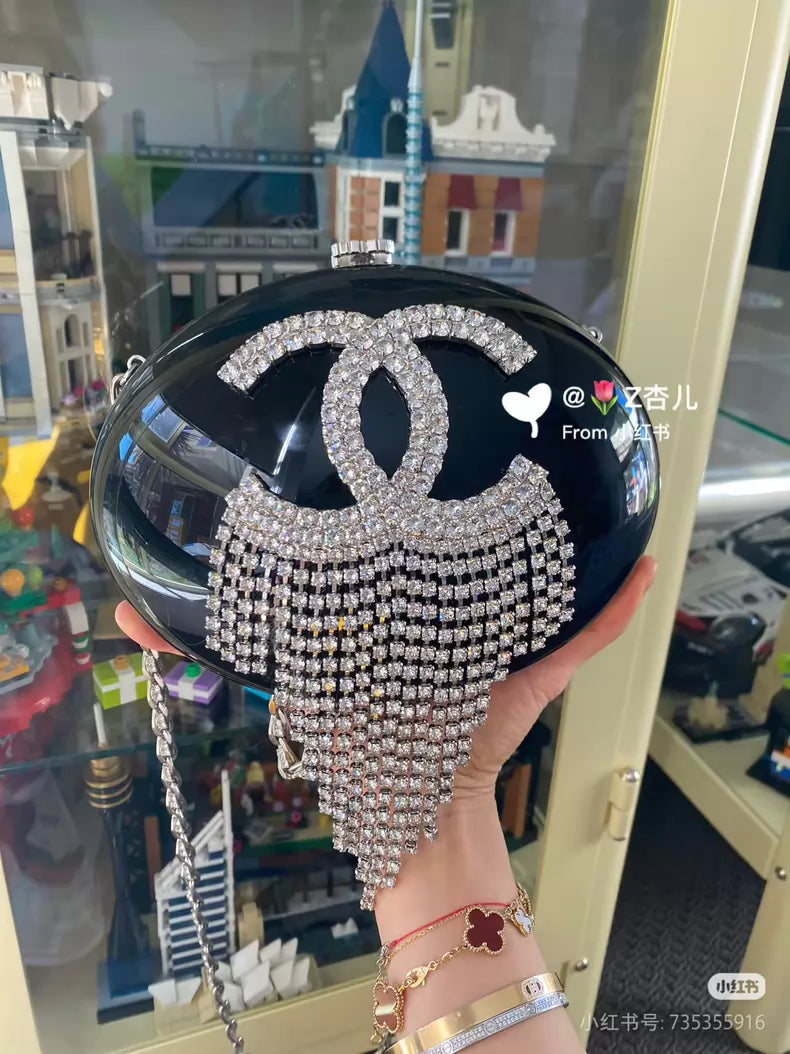 Chanel 18 Black Acrylic Shoulder Bag