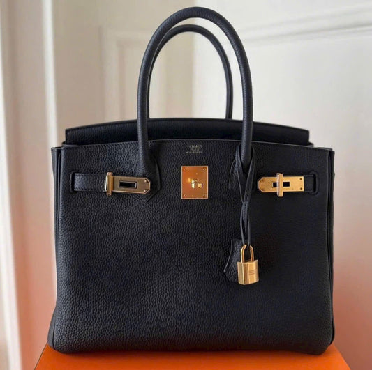 Hermes Birkin 30 Black Togo Rose gold hardware