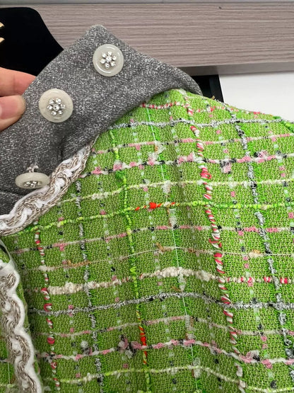 Chanel 25C green hooded jacket
