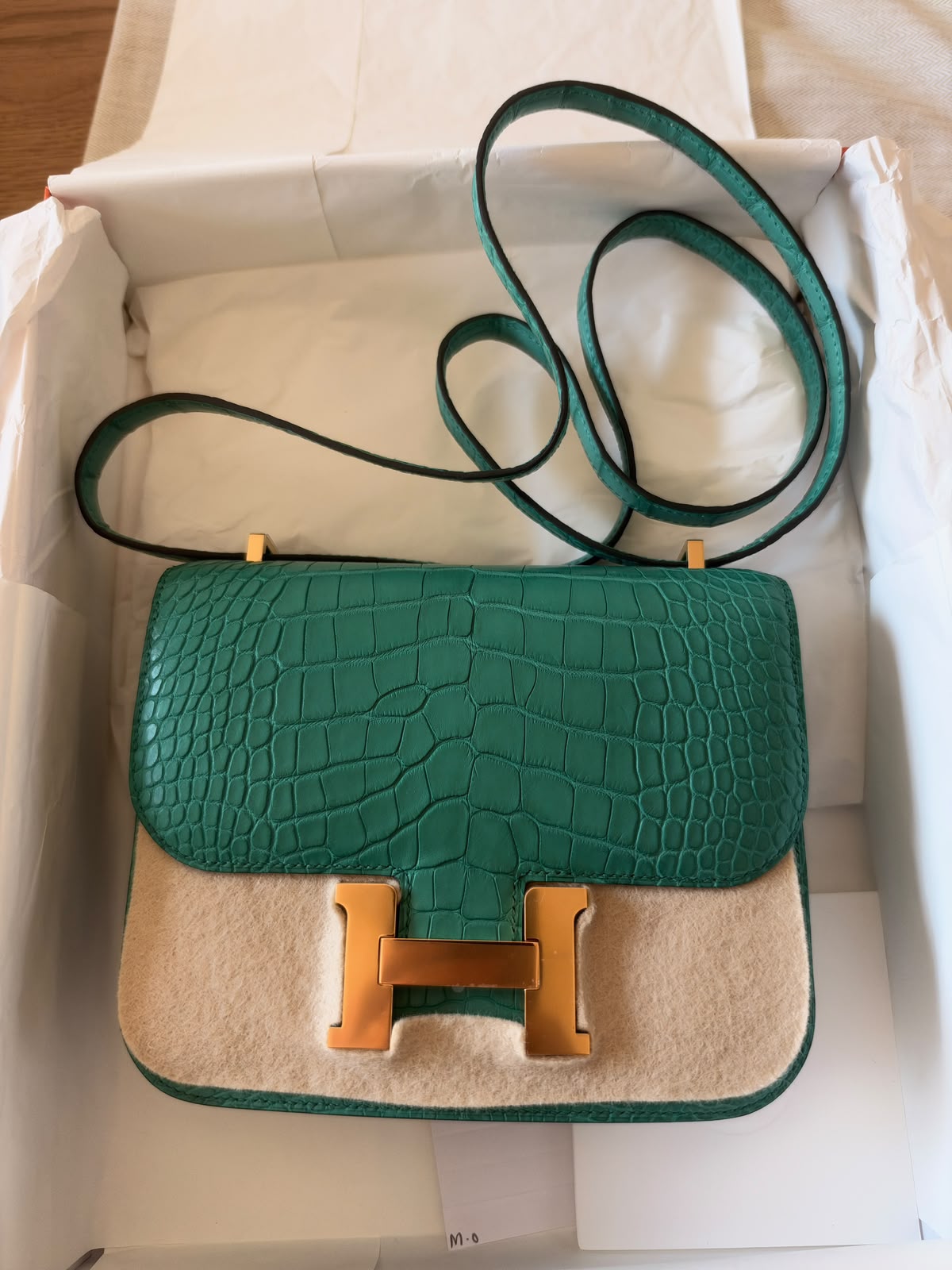 Hermes Constance 18 Vert Jade Matte Alligator Gold hardware