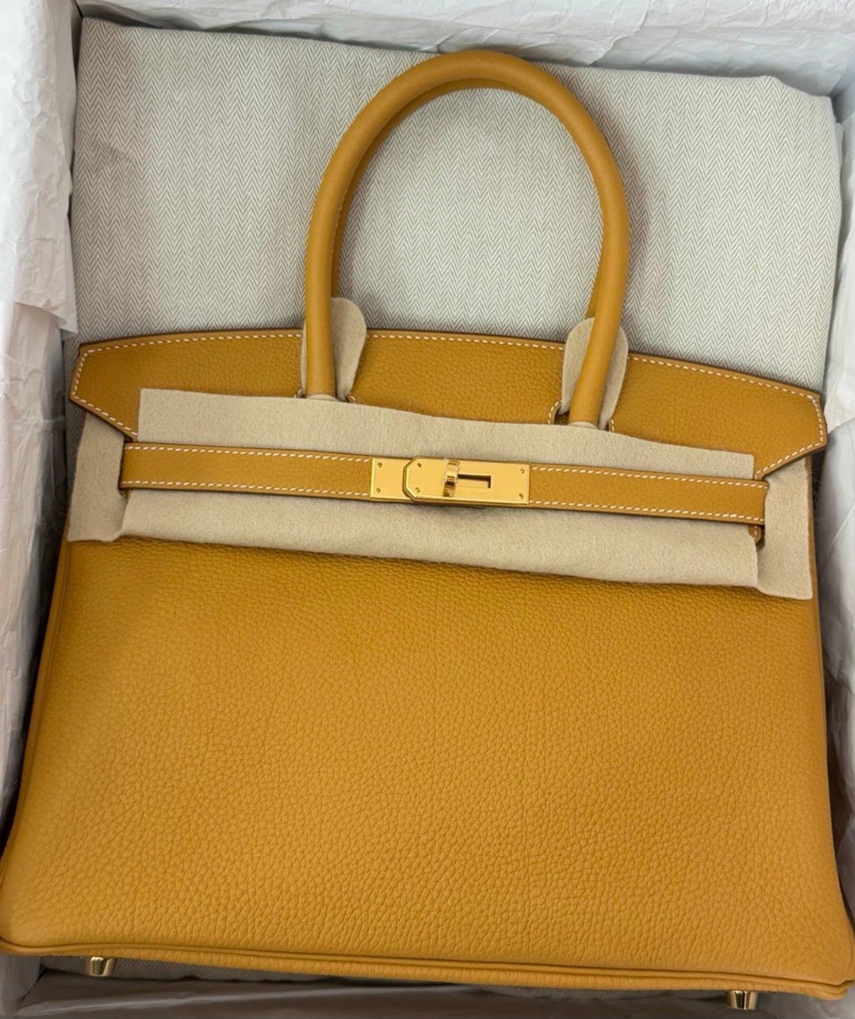Hermes Birkin 30 Naturel Sable Togo Gold hardware