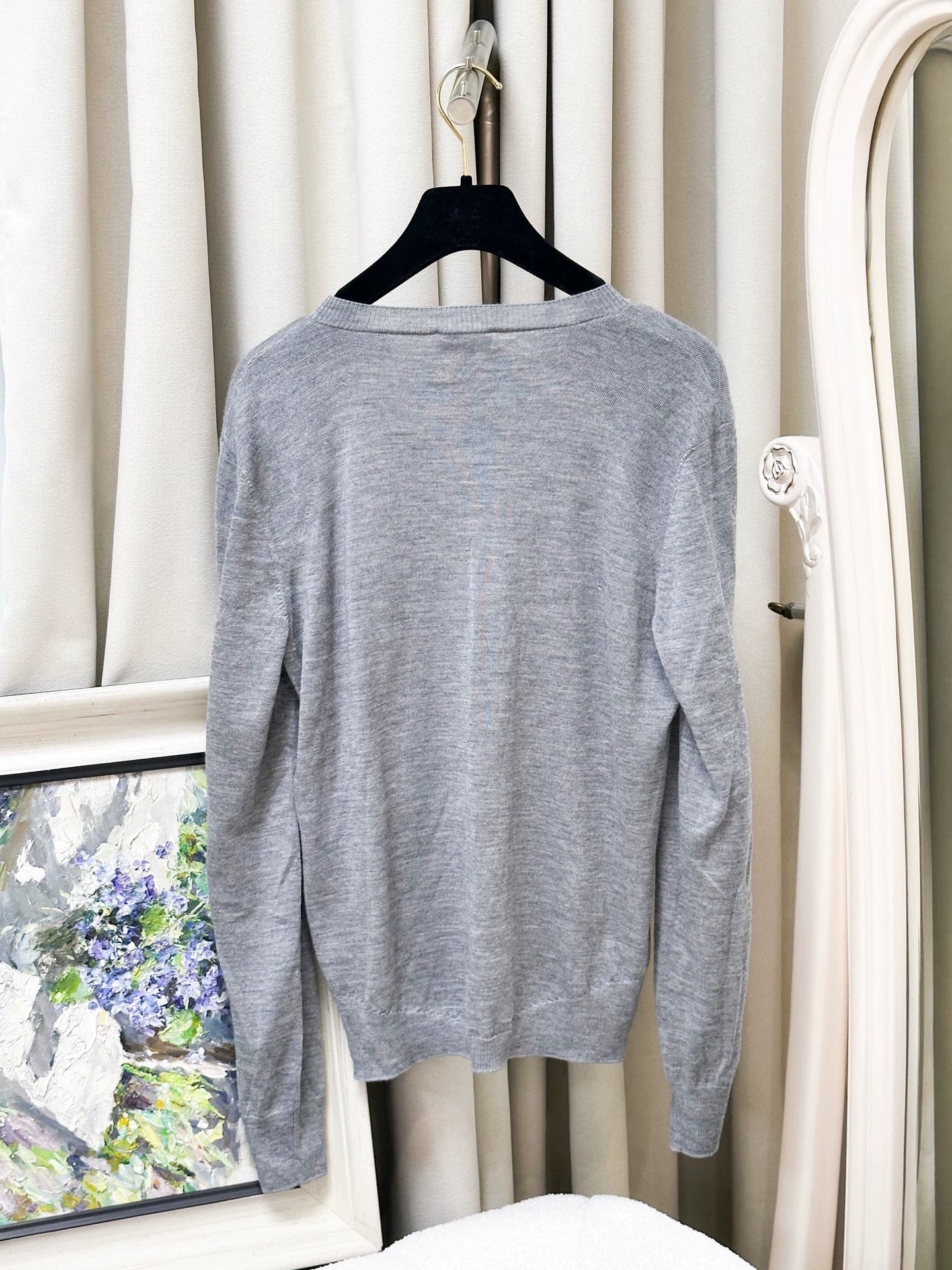 Chanel 26P grey cashmere top