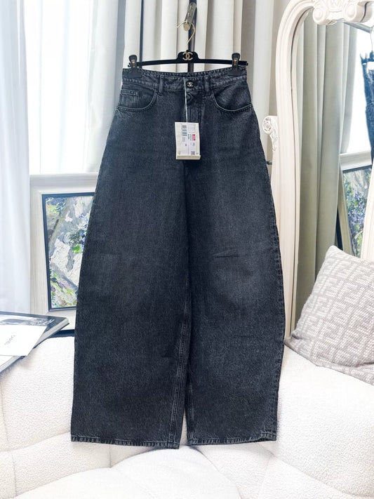 Chanel 26A charcoal grey jeans