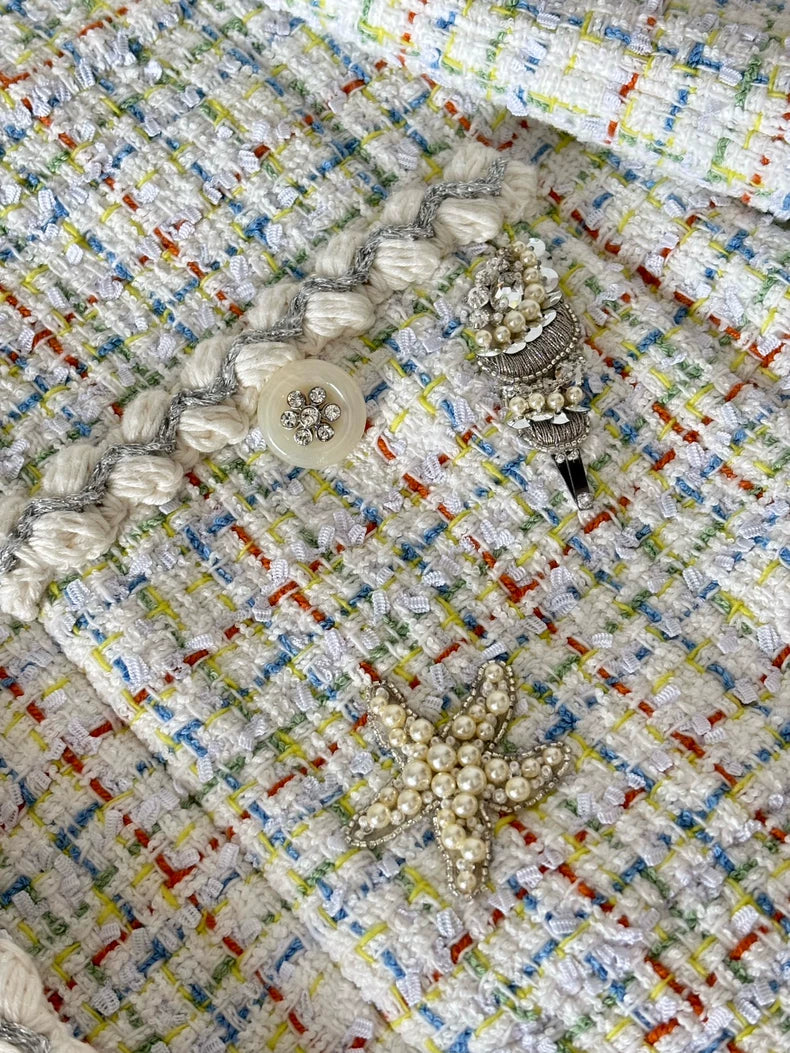 Chanel 25C Shell Embroidery Hooded Jacket
