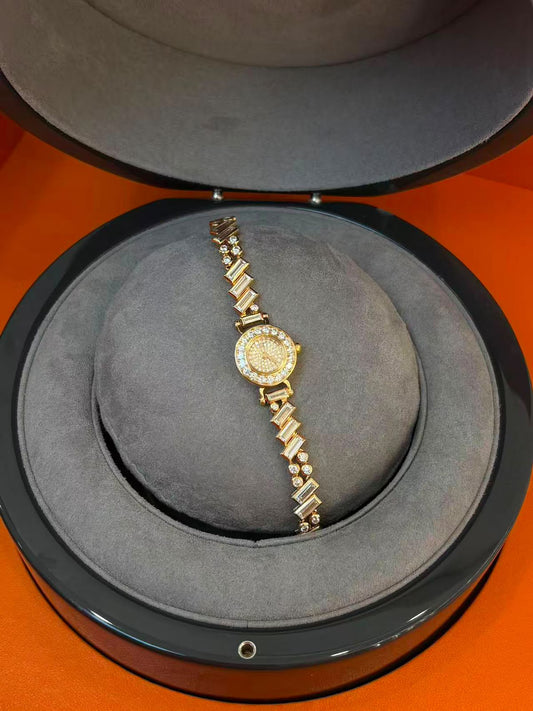 Hermès Faubourg Polka watch Rosegold / Full diamond