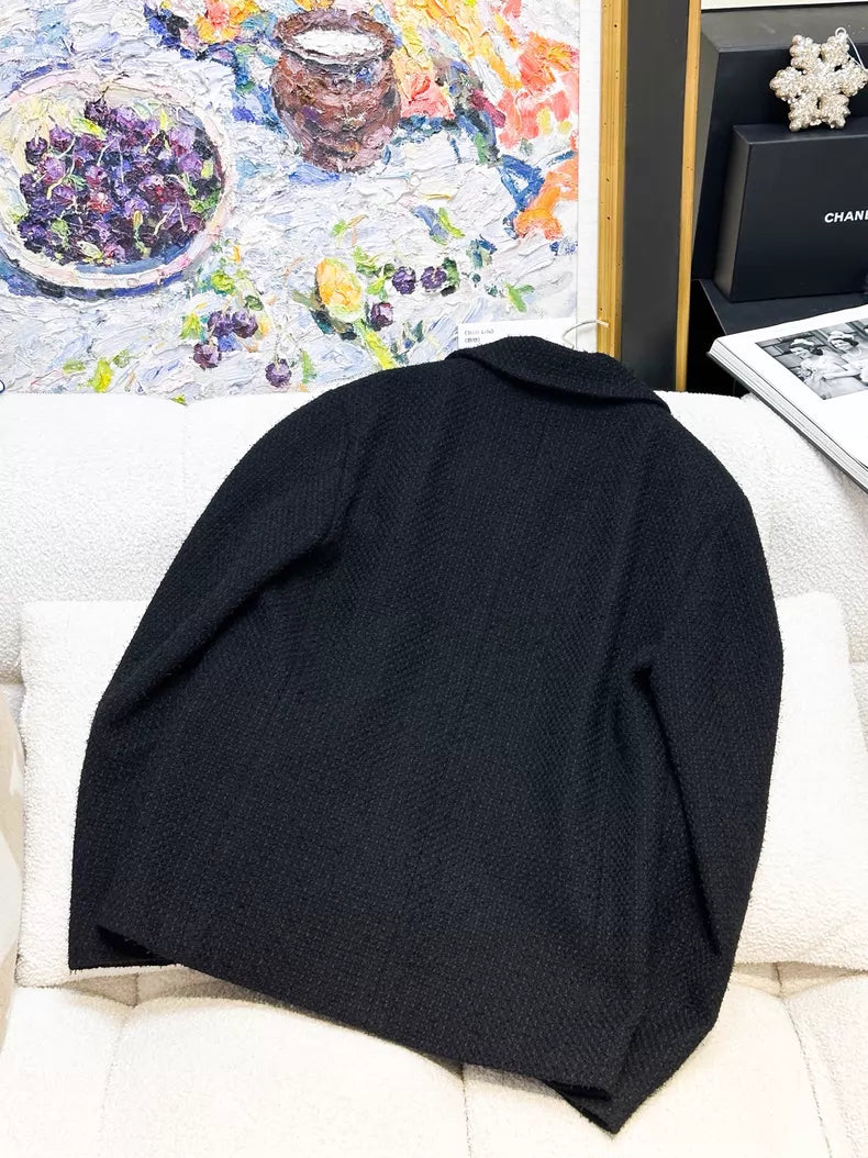 Chanel 26P black tweed jacket