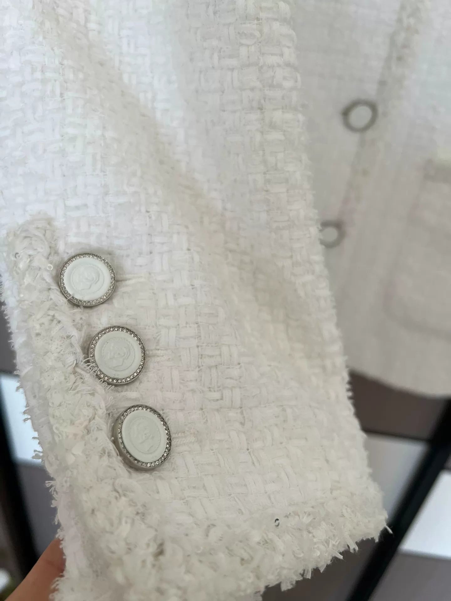 Chanel 25s white jacket