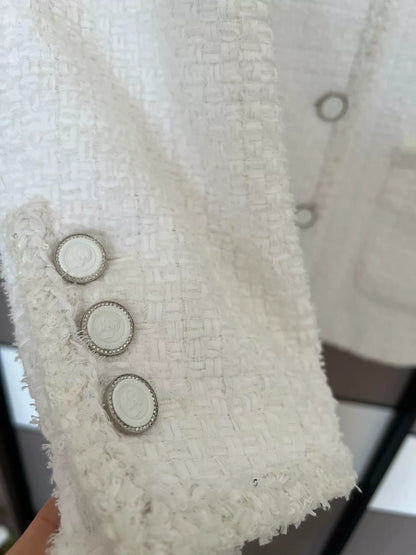 Chanel 25s white jacket
