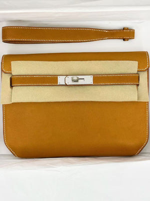 Hermes Kelly Depeche peau du porc Palladium hardware