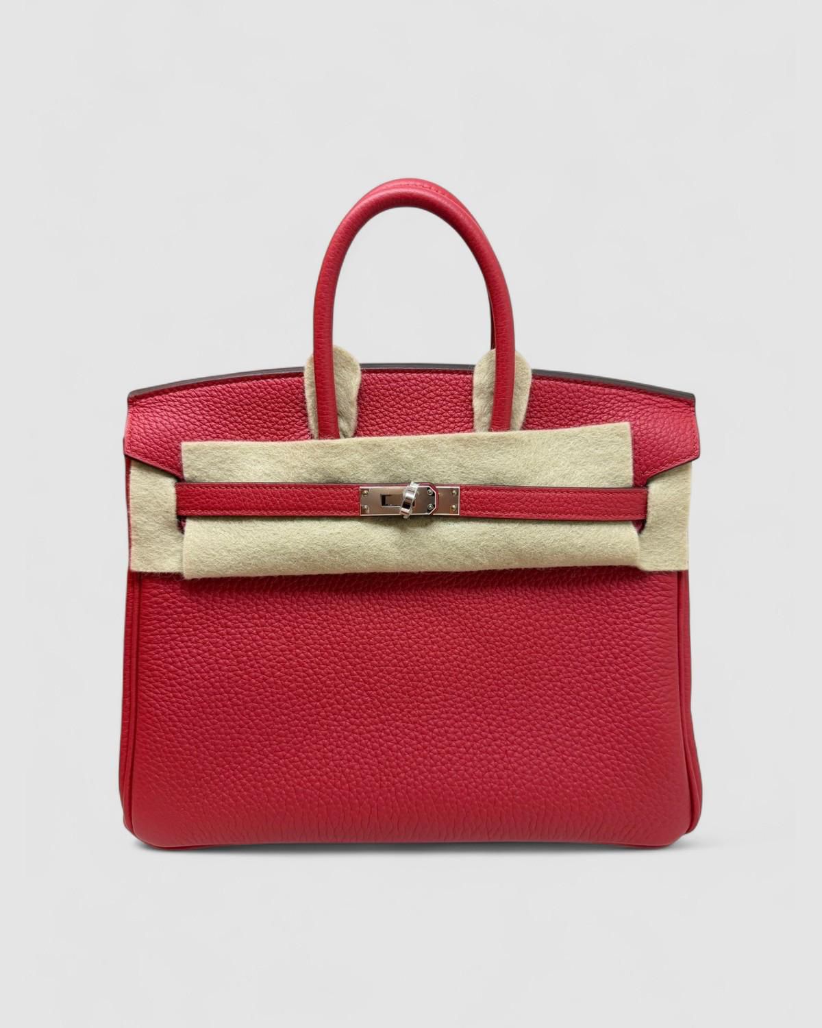 Hermes Birkin 25 Rouge Radieux Togo Palladium hardware