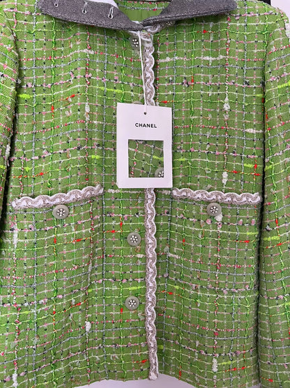 Chanel 25C green hooded jacket