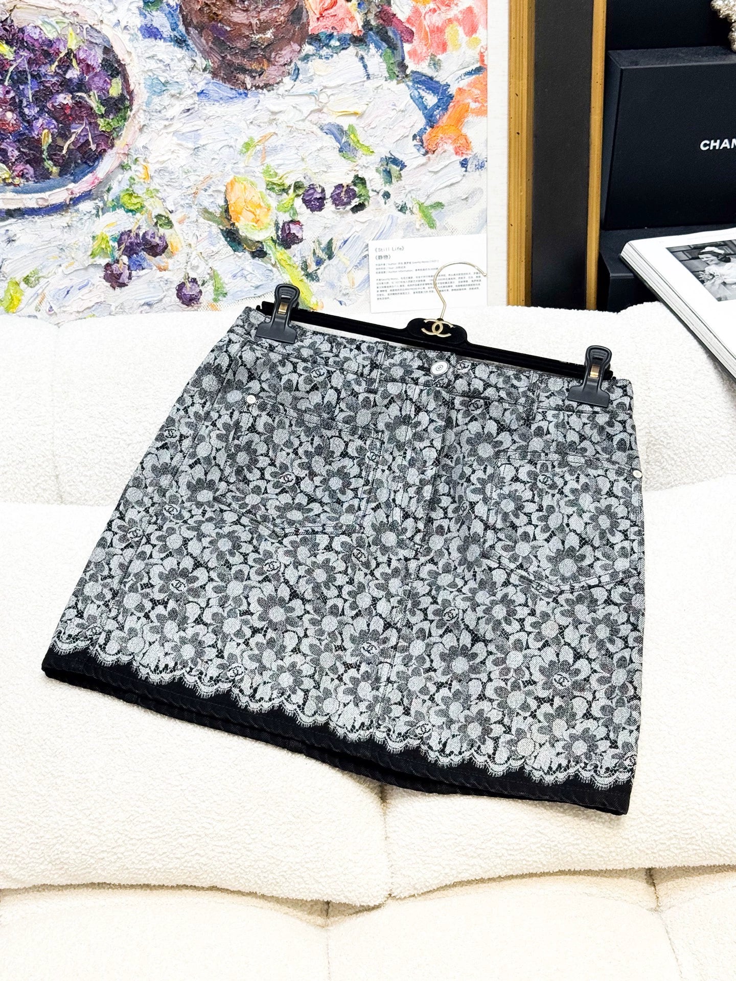 Chanel 24B grey skirt