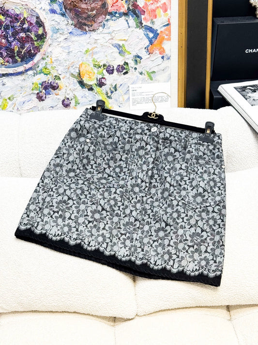 Chanel 24B grey skirt