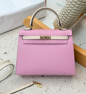 Hermes Kelly 25 HSS mauve Sylvester x nata Epsom Permabrass hardware