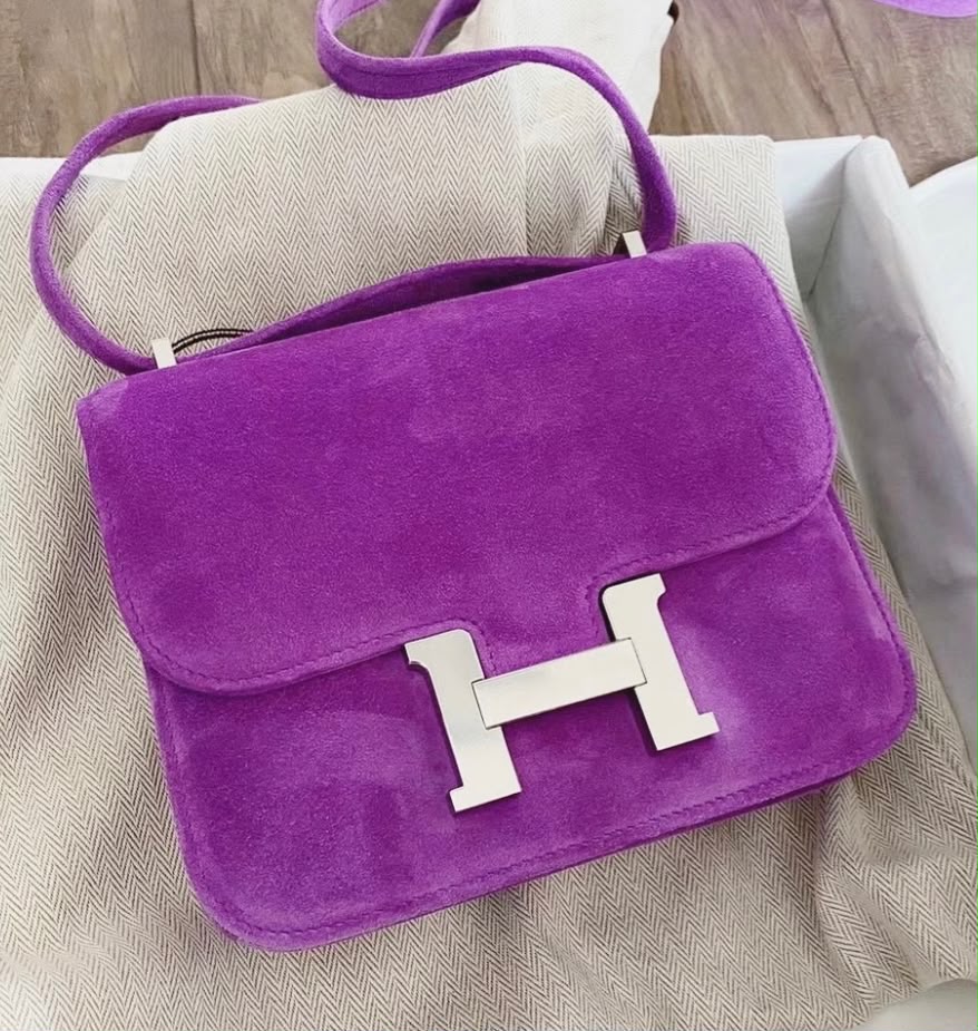 Hermes Constance 18 Violet Doblis Palladium hardware