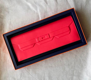 Birkin Shadow Clutch Orange Field Swift