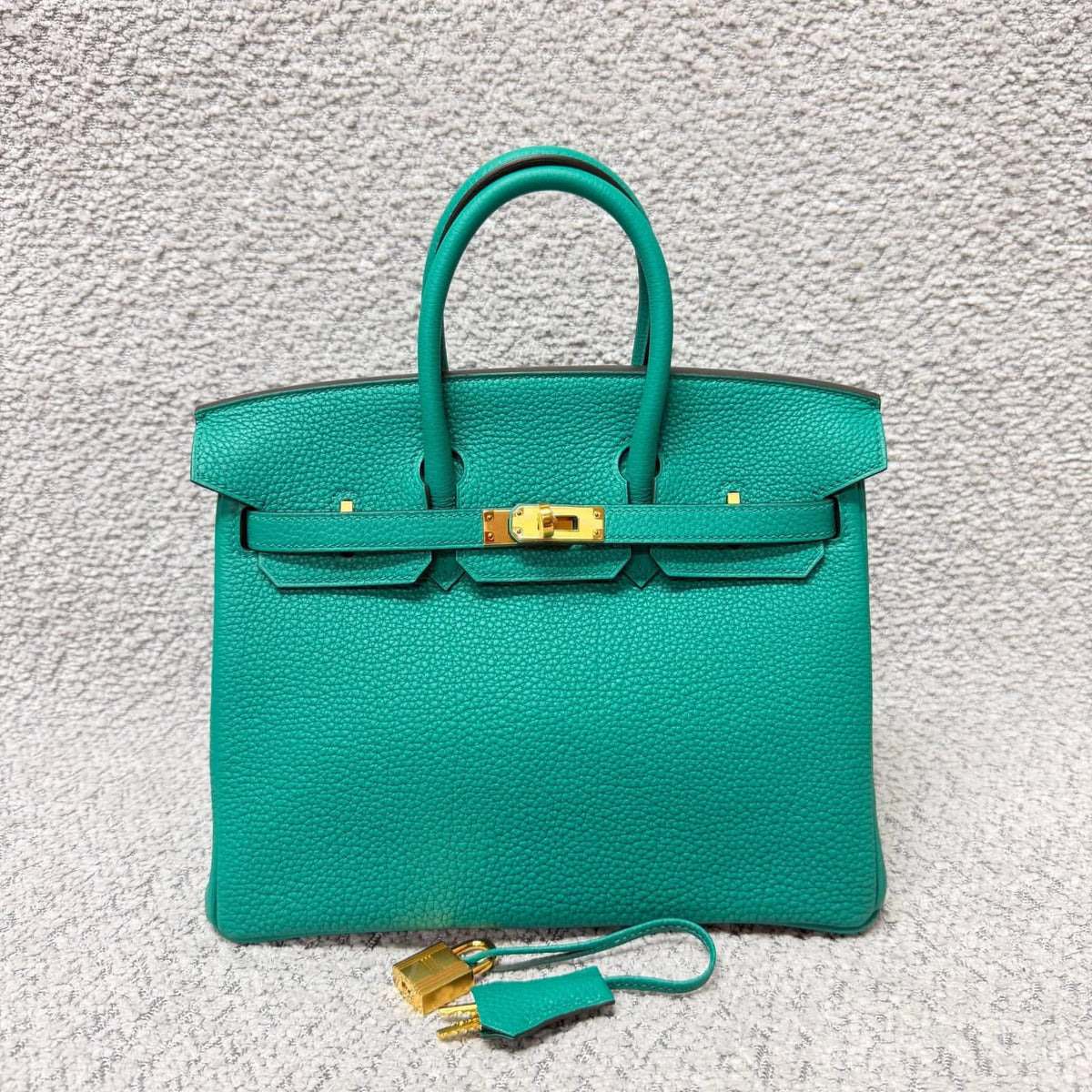 Hermes Birkin 25 Vert Verone Togo Gold hardware
