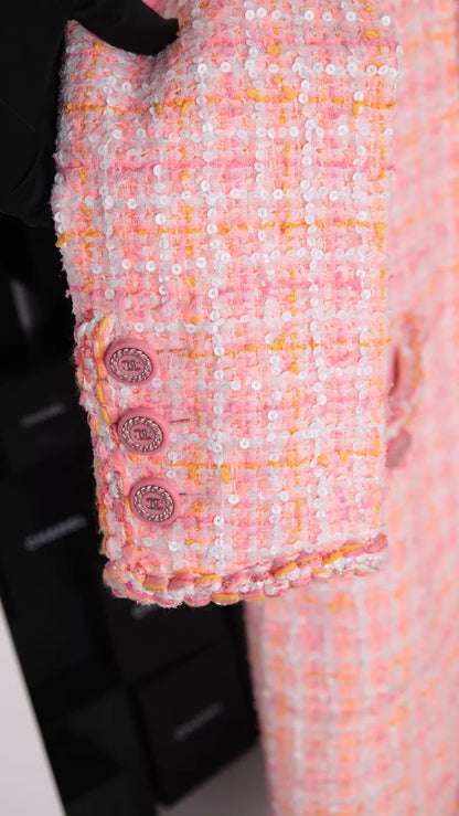 Chanel 19 Pink-Orange tweed Jacket