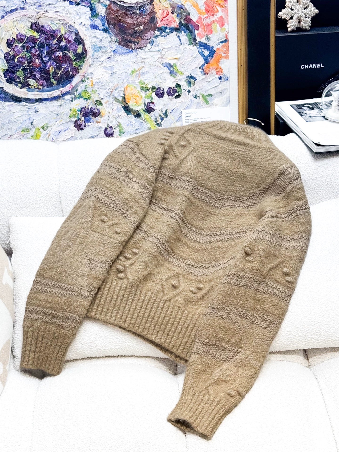 Chanel 23N brown cashmere top