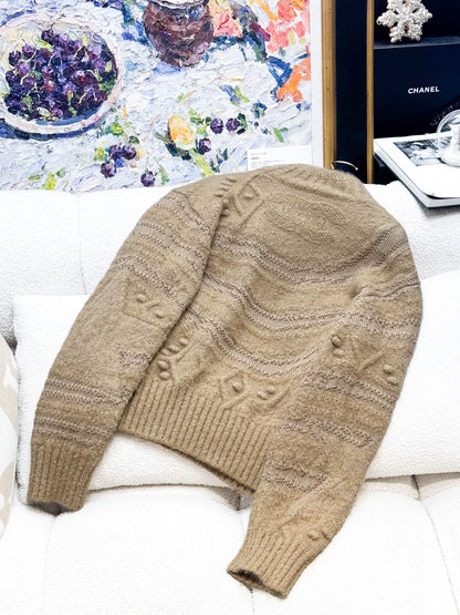 Chanel 23N brown cashmere top